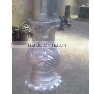 cast iron three heads outdoor antique lamp pole