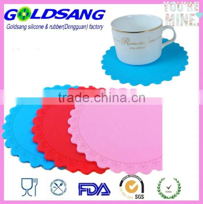 6 colors Home Gift Silicone Coaster Cup mat non slip placemat