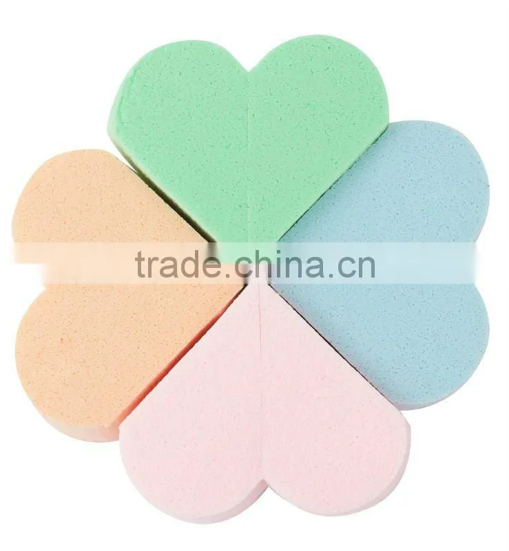 heart shape latex cosmetic sponge set 8pcs set