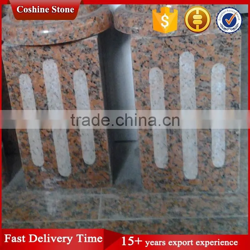 China Samkie red granite stop sign on school bus stop stone