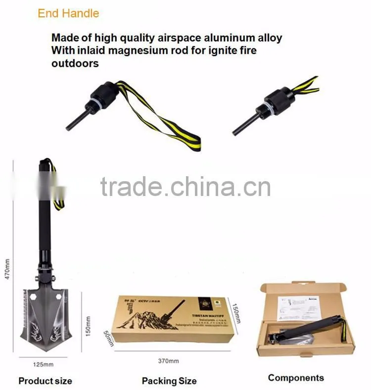 Camping Trip Survival Tool/ Outdoor Survival Gear/Duoji Multifunction Shovel guards you as a Loyal Tibetan Mastiff