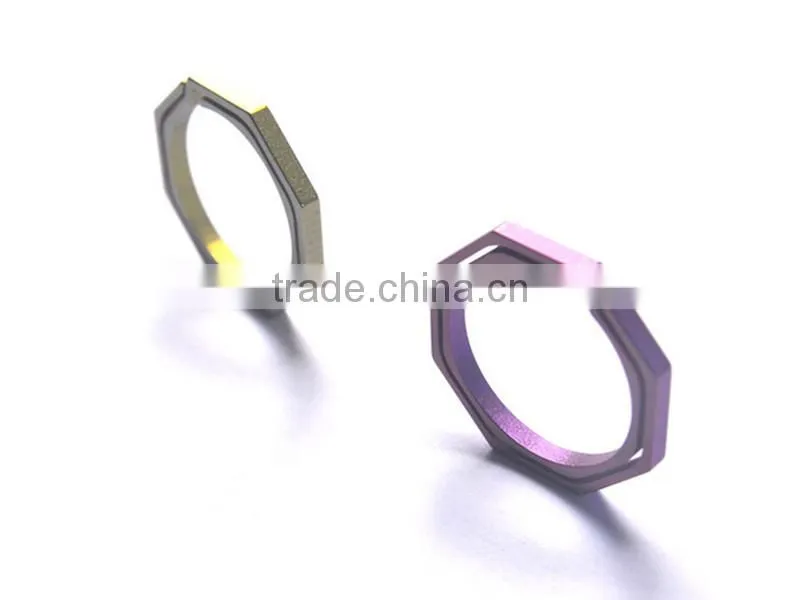 TK-2308 20MM TC4 Octagonal Titanium Keychain