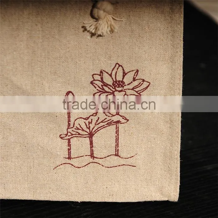 Fashion shopping nature jute tote bag with round handle