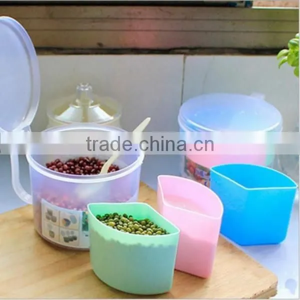Custom One Big Box + 3 Samll Box Food-Grade Plastic Seasoning Container Storage Box Spice Case Supplier