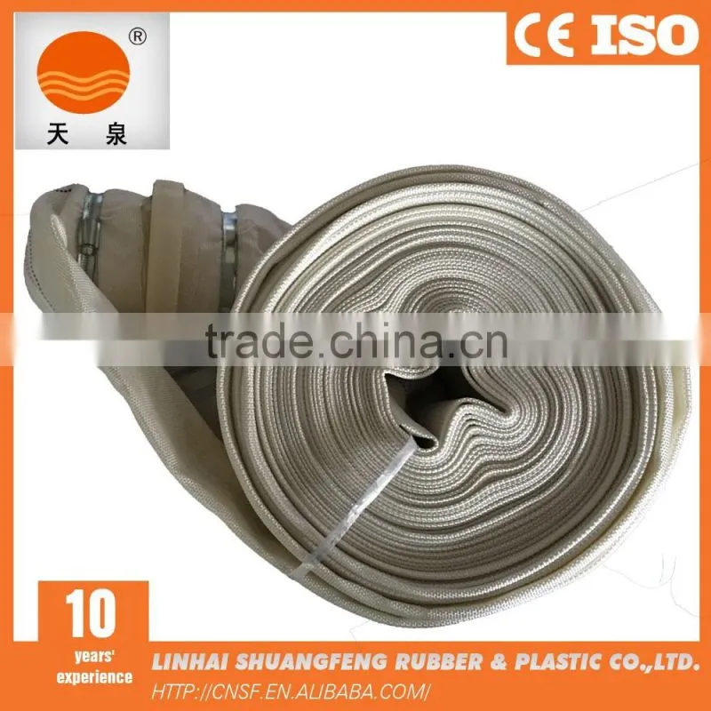 4 inch 10Bar PU lining layflat fire hose/PU flexible hose made in China