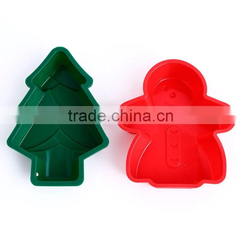 CBU06 Christmas tree style silicone cake mould