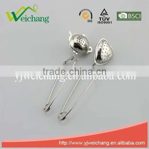 WCT104 Good quality Hot sale 304 material Mesh Tea Ball Tea Infuser Tea Strainer Long chain