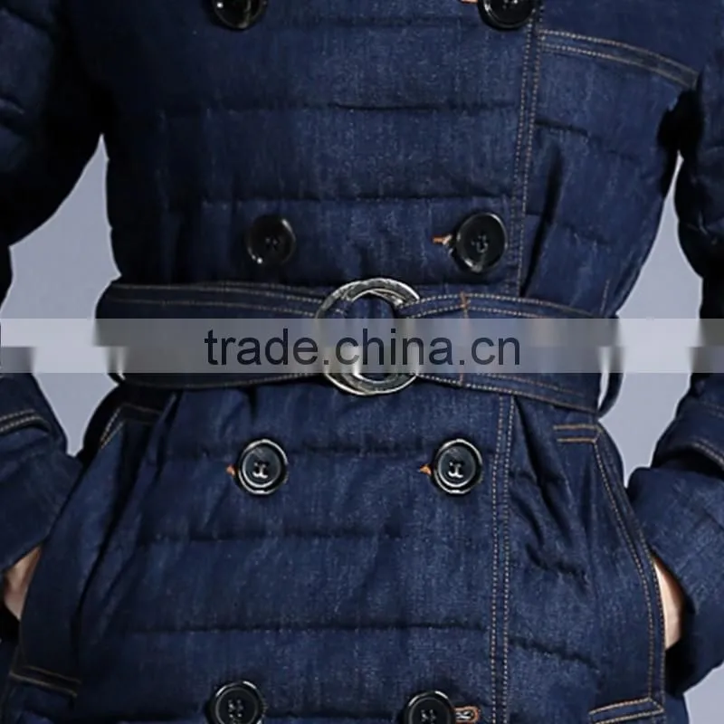 Hooded Thick Fashion Women's Clothing denim down jacket women winter down jacket
