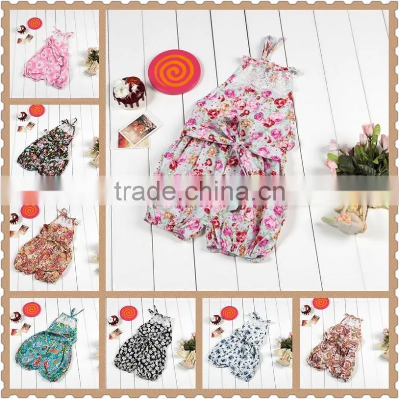 Wholesale Fashion Newborn Baby Girls Pink lace Romper Infant Bodysuits Adorable lace kids Rompers