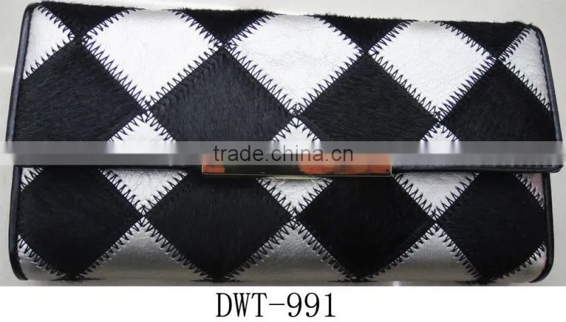 Hot lady Genuine leather wallet with horse hair