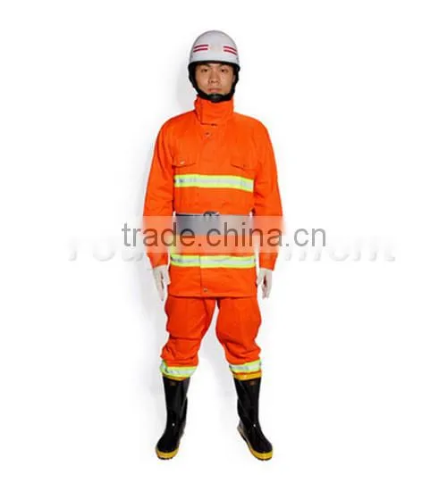 super quality long sleeve reflective fire fighting suit