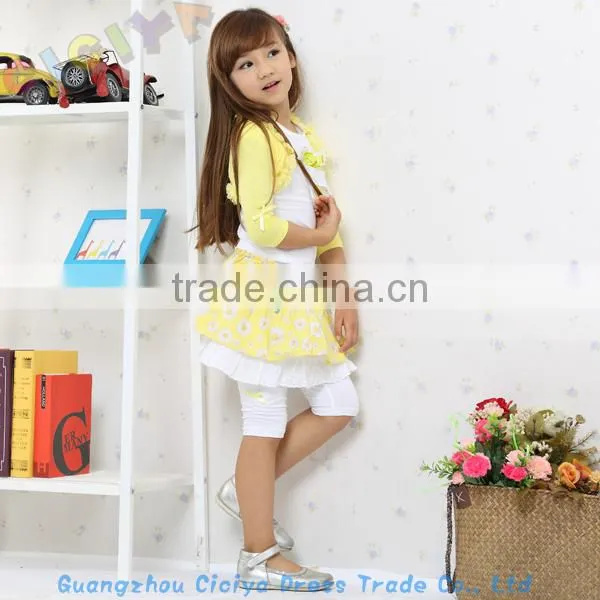 Latest fashion baby girl summer dress with ready stock 4pcs set