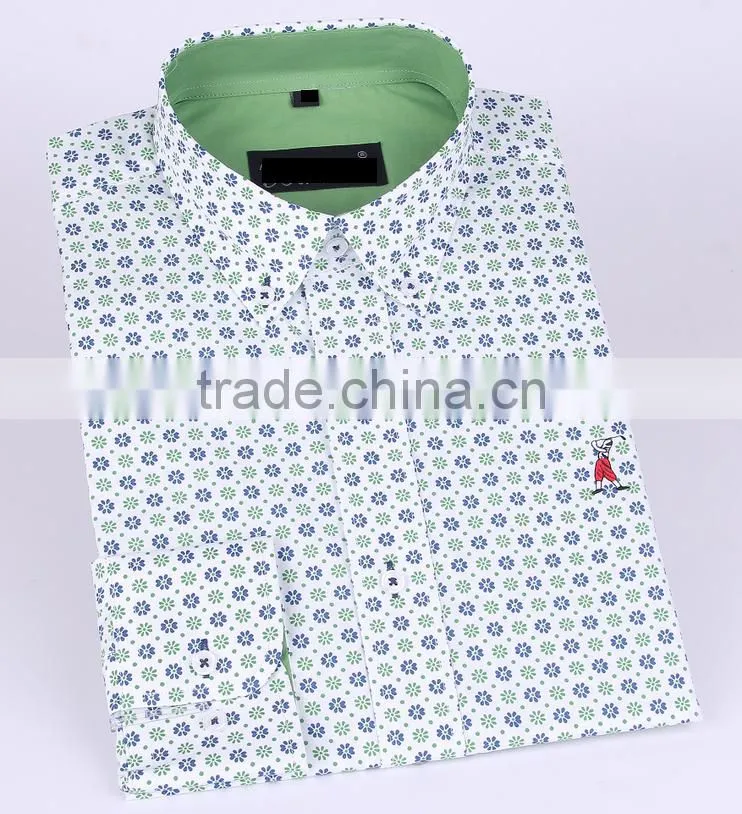 mens long sleeve slim fit shirt contrast collar and cuff