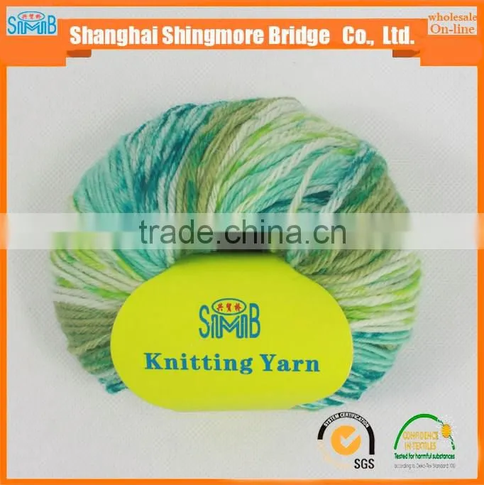 China knitting yarn gold supplier hot wholesale 2016 new fashion DIY wool sock yarn for knitting