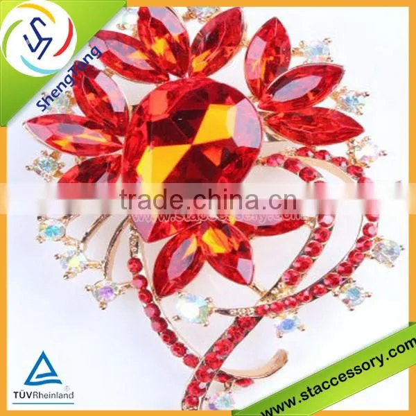 2015 high quality rhinestone brooch napkin rings