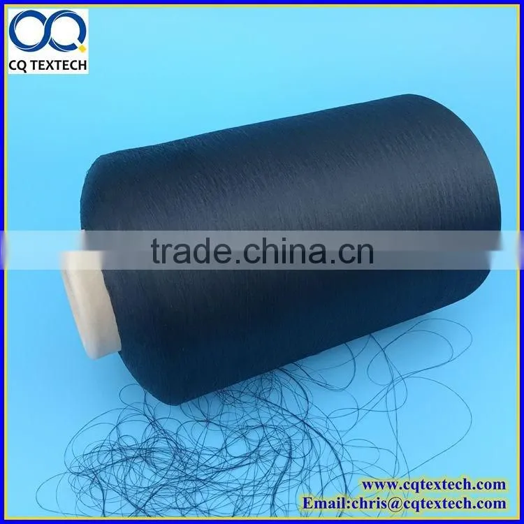 100D/120TPM BLACK POLYESTER YARN for Label Use