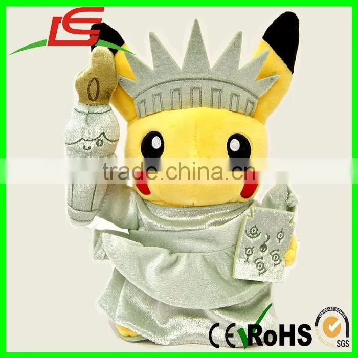 Plush Doll World Pikachu Pokemon America Like the Statue of Liberty