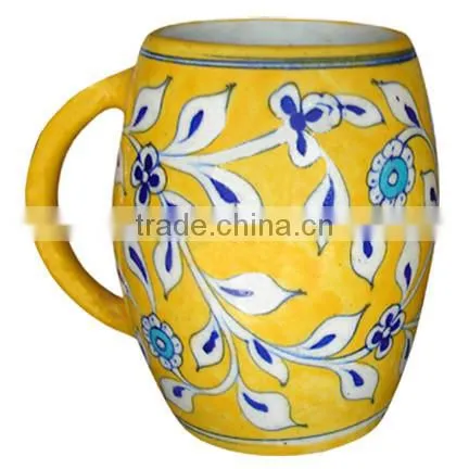 Vintage Beer Mugs Online | Jaipur Blue Pottery Ceramic Cups