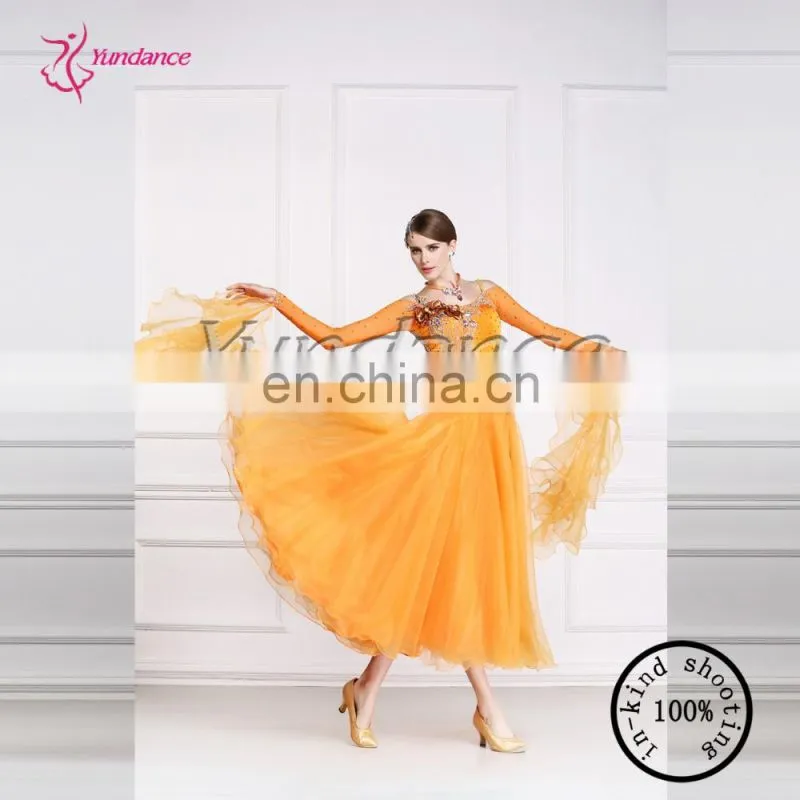2016 Long Sleeves Beautiful Ballroom Dance Dress B-14764