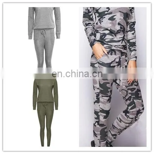 2016 China OEM Ladies Womens Casual Leisure LOUNGE WEAR Set JOGGERS Tracksuit