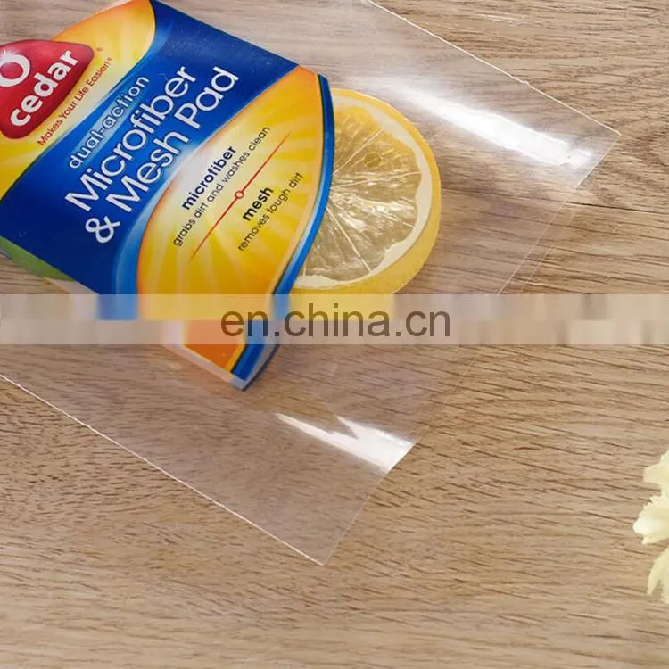 Opp Laminated Daily Products Clear Packaging bag/custom printing plastic bag with hanging hole