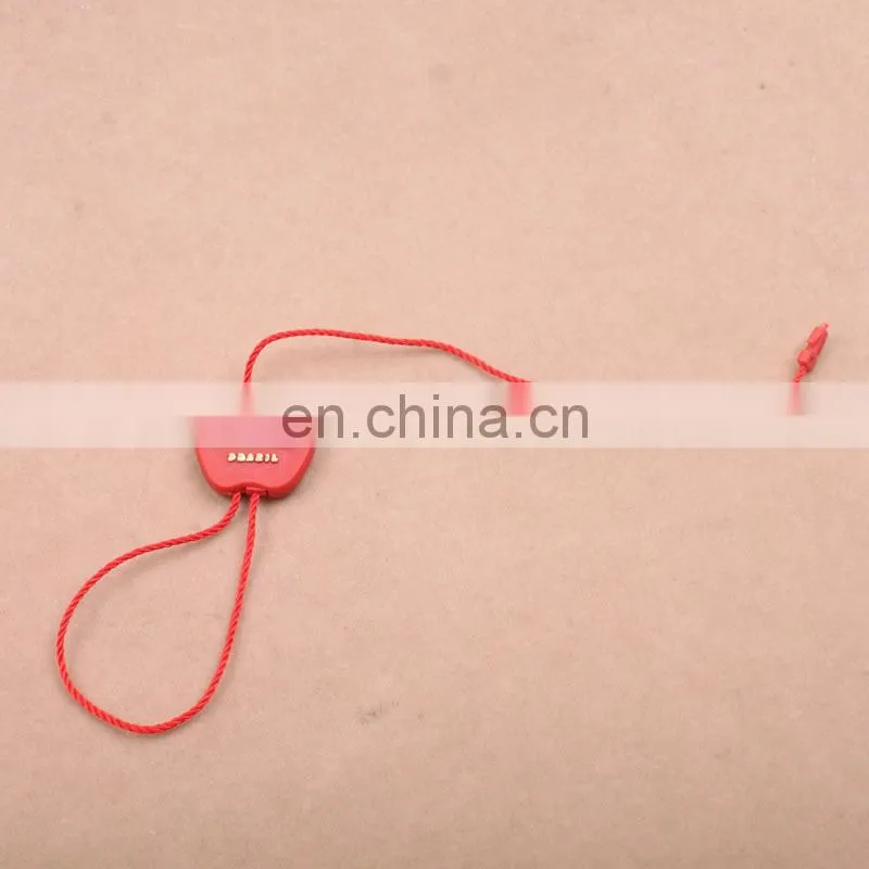 BSCI Custom fashion seal tags garment plastic hang tag for clothing