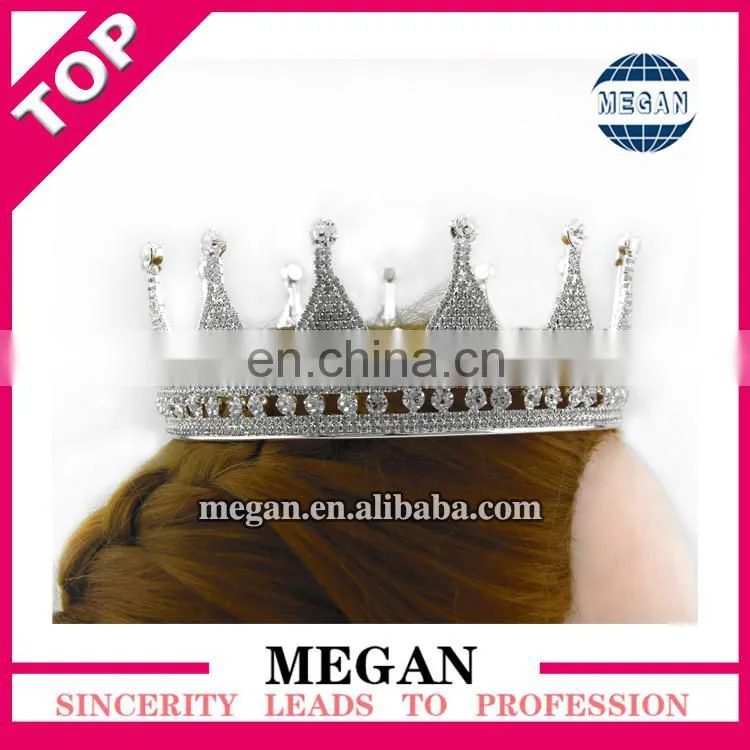 Rhinestone headband tiara crown round diamond alloy crown for bride