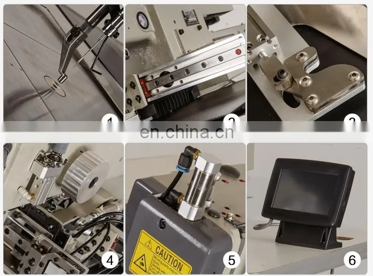 Heavy duty buckle component stitching sewing machine for leather belt
