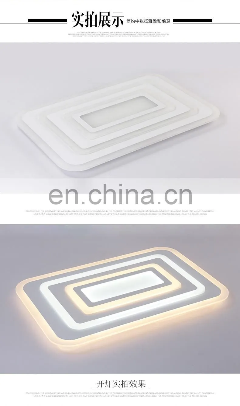 Square LED Chandeliers Light for Dining Living Room