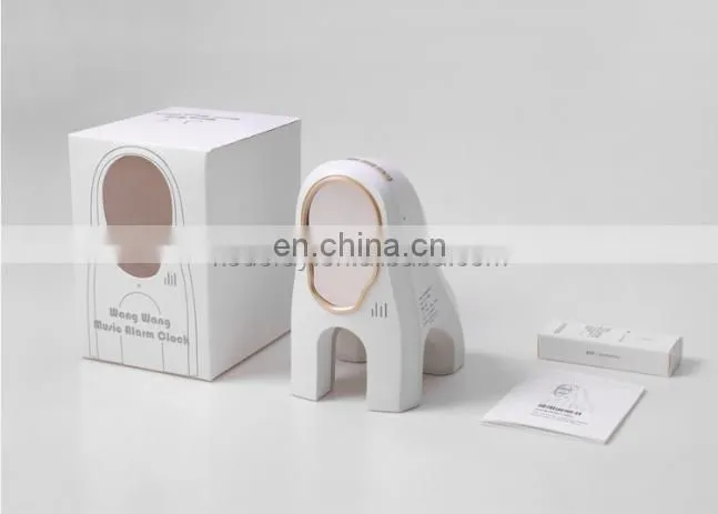 Pretty cute kids usb charging alarm clock smart music digital alarm clock with night lamps