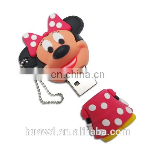 Wholesale PVC material Cartoon anime character custom usb flash drive