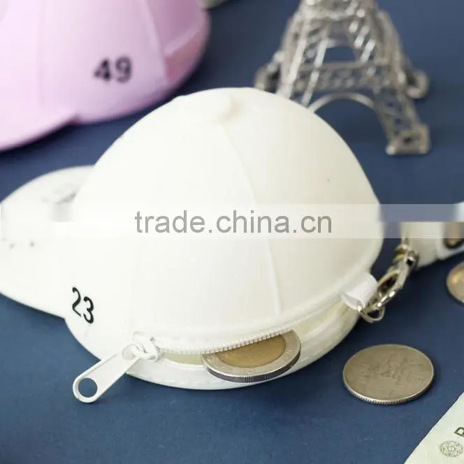 Hot! packs of silicone cute cartoon candy colored baseball cap Coin Pocket Mini cap bag coin purse