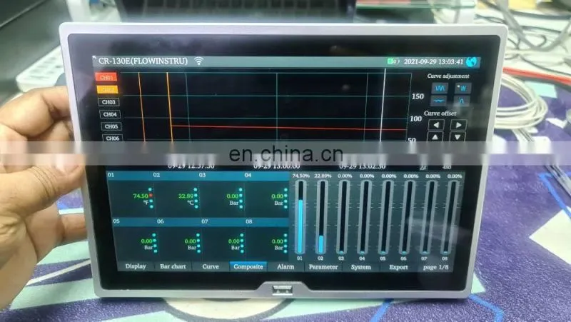 Multi-channel NAPUI130E wireless touch screen data logger