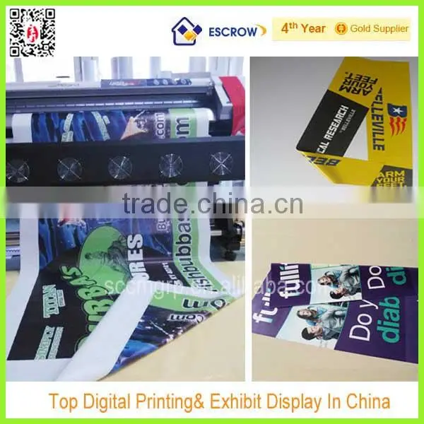Sublimation Print Satin Fabric Promotion Banner / Uv printing banner