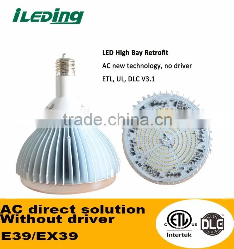 Aluminum housing and heat sink finning LED linear high bay light