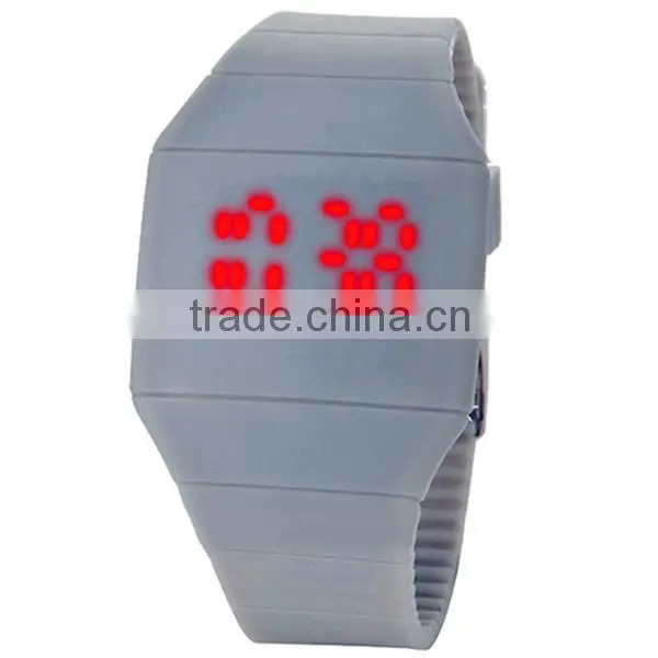 Silicon watch waterproof popular mens led digital watches