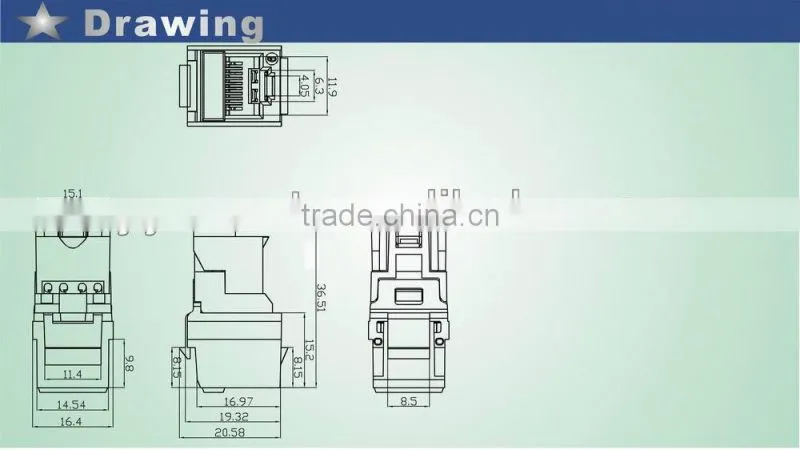 CAT.6 /RJ45 Jack Tooless