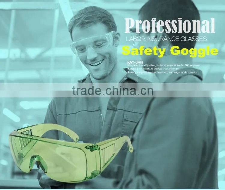 Traditional blue welding filter lens safety eyewear Wide temples increase side protection safety goggles