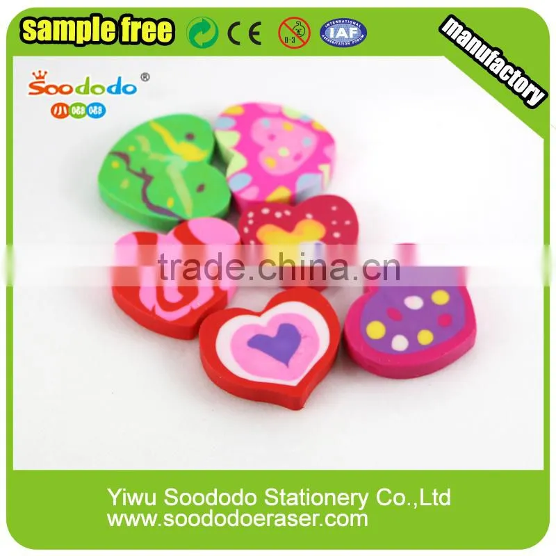 Cartoon harmless Extruded erasers love shape
