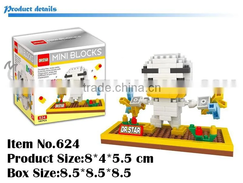 Mini Qute DR.STAR kawaii 6 styles korea expression package plastic building block cartoon model education educational toy