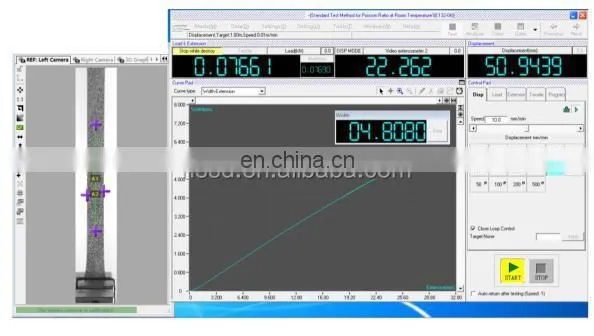 TEST MACHINE Video Extensometer