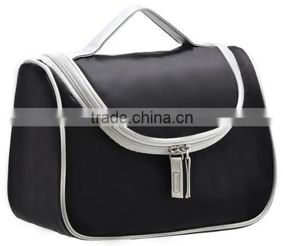 unisex cosmetic travel toiletry case bag,black OEM waterproof travel wash bag,makeup vanity bag,travel organizer makeup bag