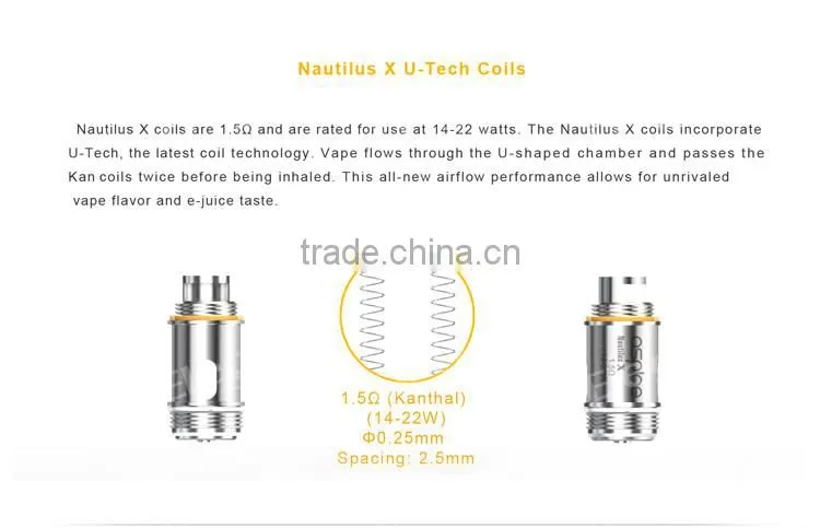 Elego Stock Offer Aspire Nautilus X Tank , Latest Aspire Nautilus X U-Tech Coil Tank With Leak Proof Design
