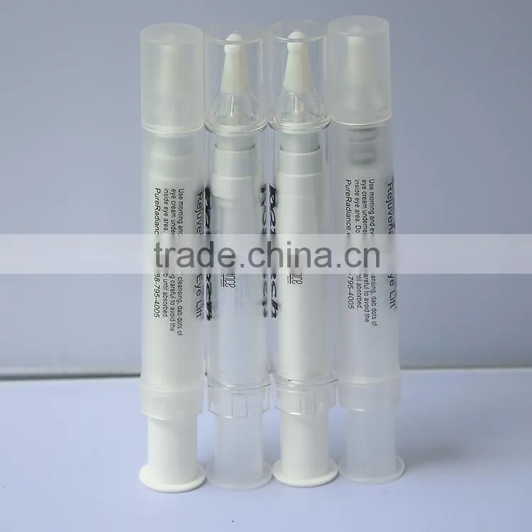 Hot-sale 10ml PC syringe airless bottle, pen type Plastic bottle, cosmetic cream bottle