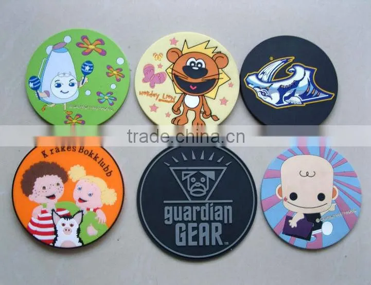 Silicone coaster, custom rubber cardboard coaster, 2D/ 3D paper coasters for beer