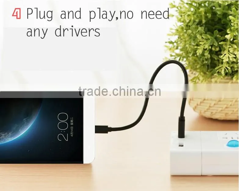 White super speed usb sync & charge cable usb 3.1 type c to usb 2.0 A Type