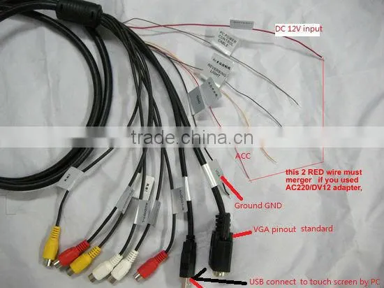 VGA HDMI 7'' Touchscreen TFT LCD Car Monitor