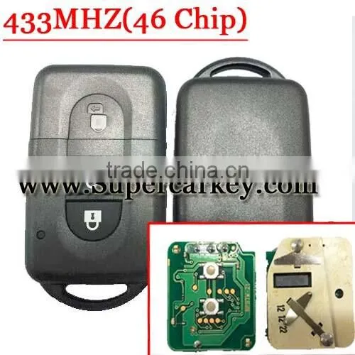 Best quality 2 Button Remote Smart Card for Nissa 433MHZ With 46 Chip