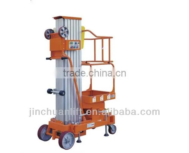 Single mast mobile hydraulic folding lift table