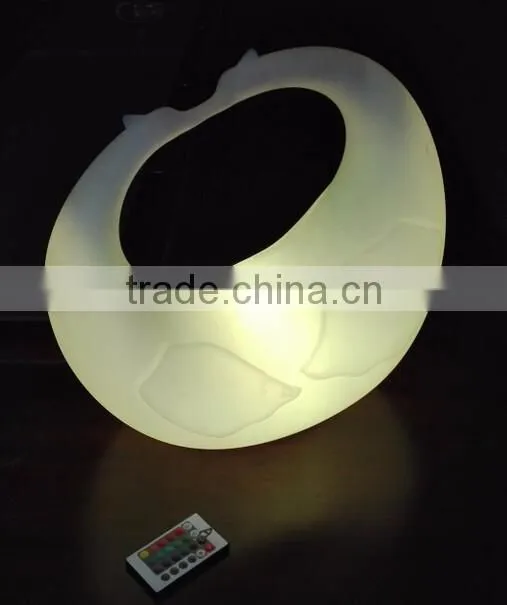 Rotational PE plastic Crafts with LED light and remote control YXF-4541